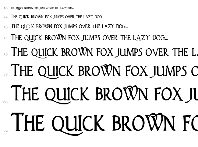 Woodgod font waterfall