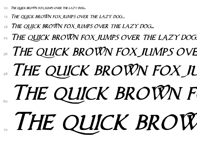 Woodgod font waterfall