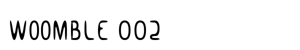 Woomble 002 font