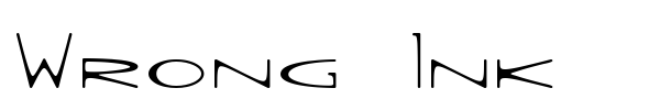 Wrong Ink font