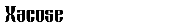 Xacose font