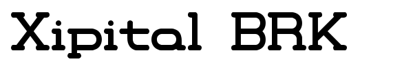 Xipital BRK font