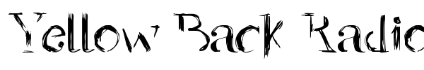Yellow Back Radio font