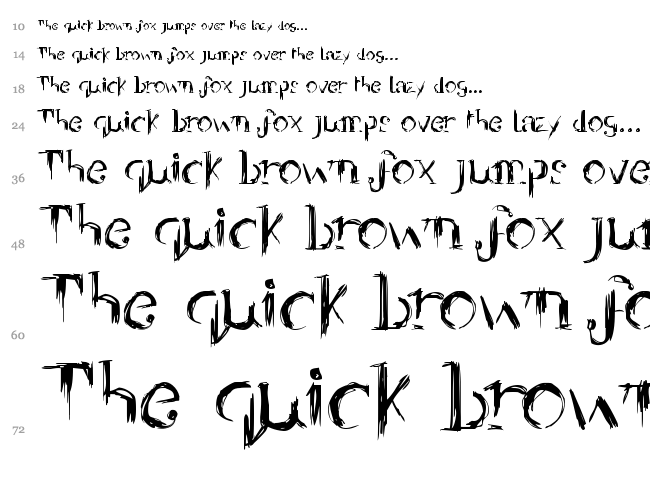 Yellow Back Radio font waterfall