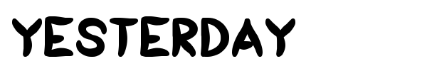 Yesterday font