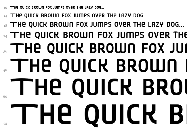 YounionOne FY font waterfall