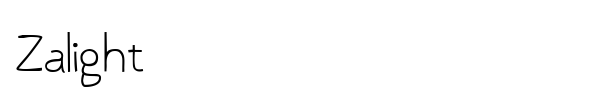 Zalight font