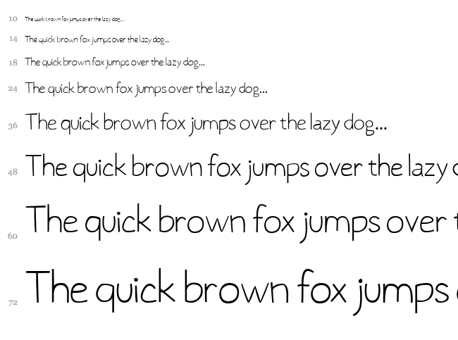 Zalight font waterfall