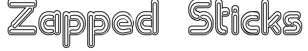 Zapped Sticks font