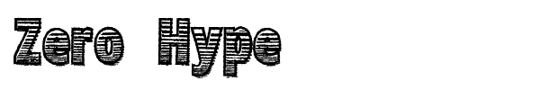 Zero Hype font preview