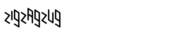 Zigzagzug font
