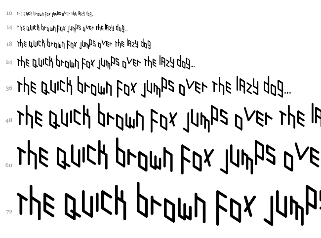 Zigzagzug font waterfall