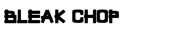 Bleak Chop font