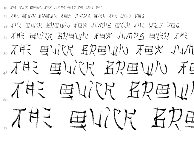 Brushido font waterfall