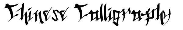 Chinese Calligraphy font