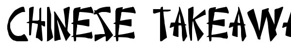 Chinese Takeaway font