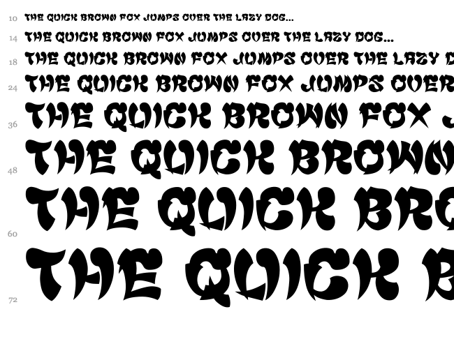 Cyankonabe G font waterfall