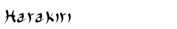 Harakiri font