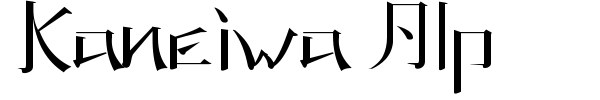 Kaneiwa Alp font