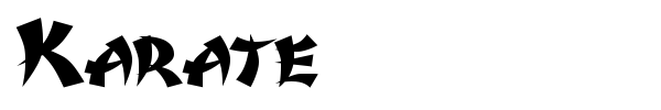 Karate font