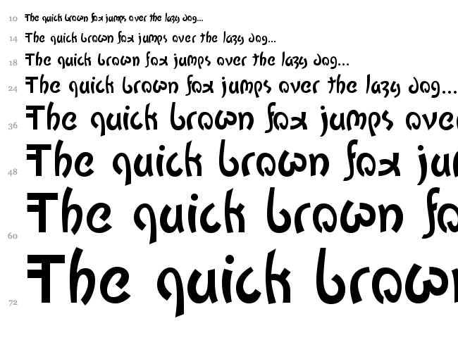 Kato font waterfall