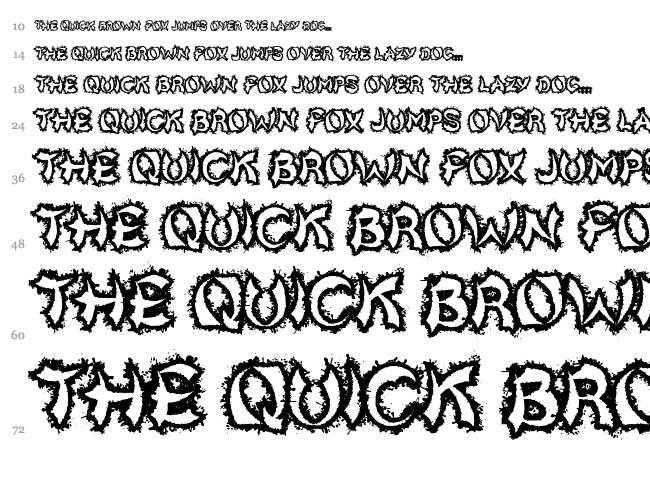 Kick To The Face font waterfall