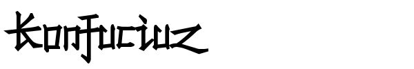 Konfuciuz font preview