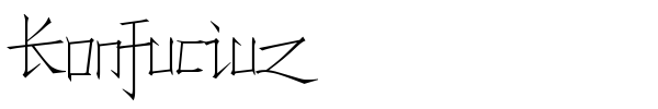 Konfuciuz font preview