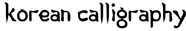 Korean Calligraphy font