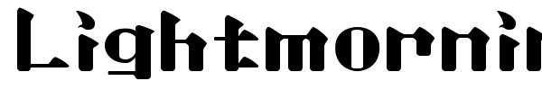 Lightmorning font