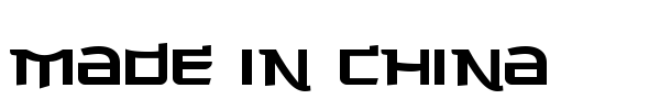 Made in China font