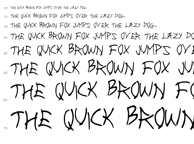 New Chinese font waterfall