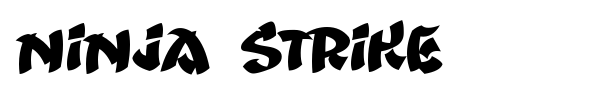 Ninja Strike font