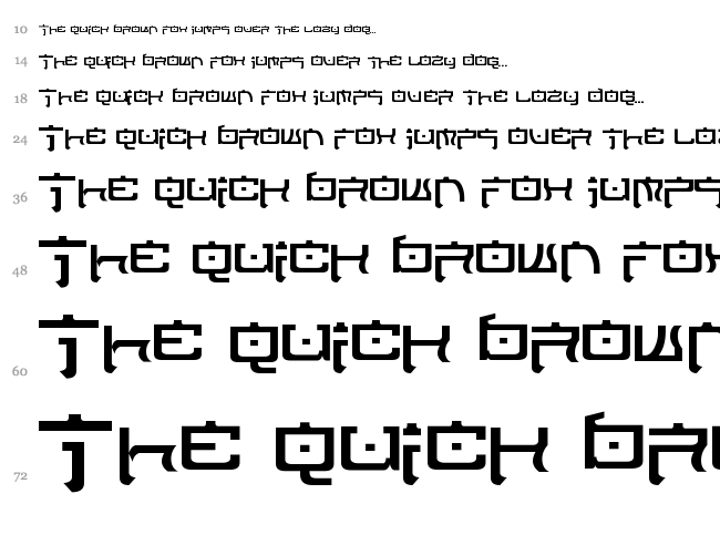 Nippon Tech font waterfall
