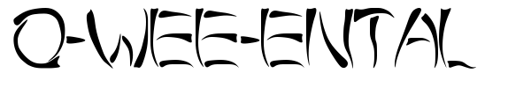 O-Wee-Ental font
