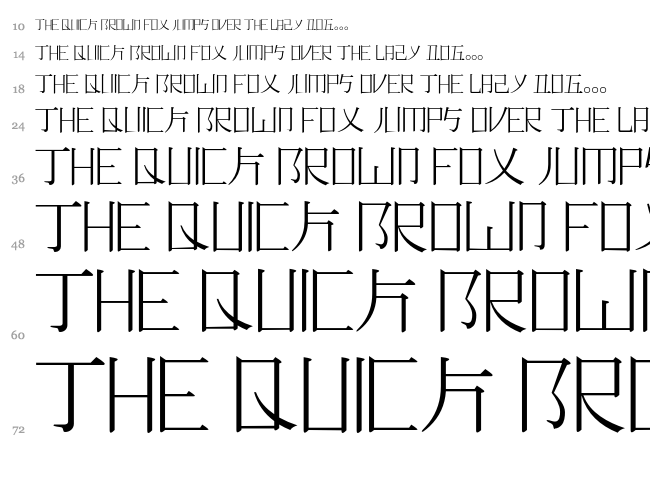 Romaji Mincho font waterfall