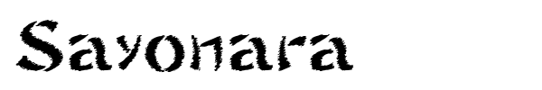 Sayonara font