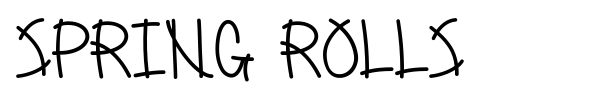 Spring Rolls font