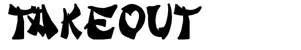 Takeout font