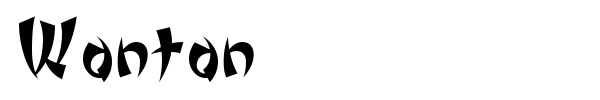 Wonton font