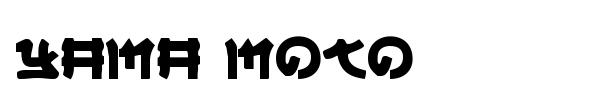 Yama Moto font preview