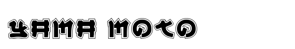 Yama Moto font preview