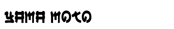 Yama Moto font preview