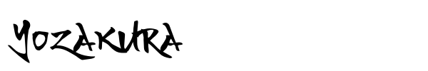 Yozakura font