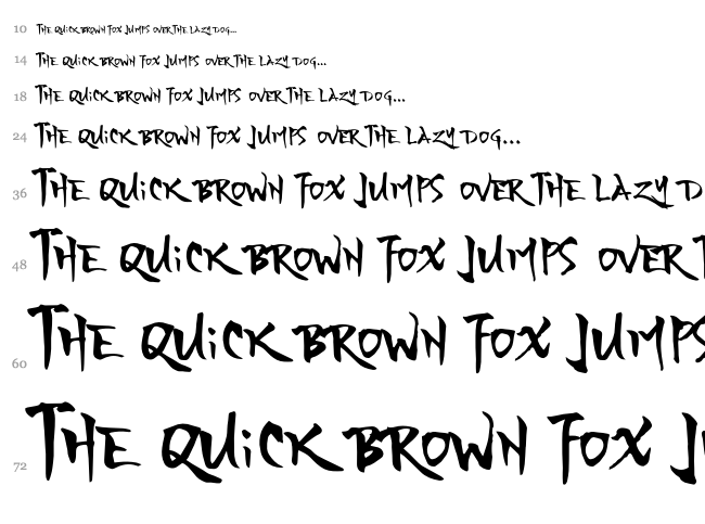 Yozakura font waterfall