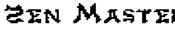Zen Masters font preview