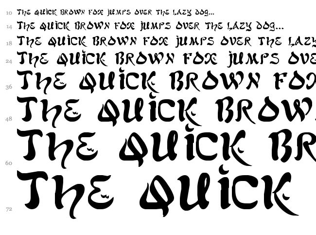 Alfred Drake font waterfall
