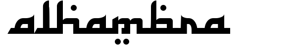 Alhambra font