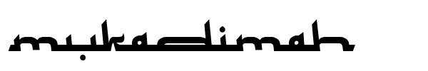 Mukadimah font
