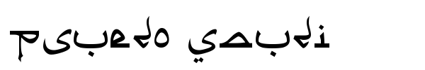 Psuedo Saudi font